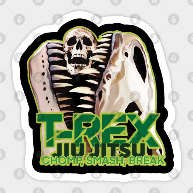 T- Rex Jiu Jitsu Sticker by undersideland